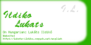 ildiko lukats business card